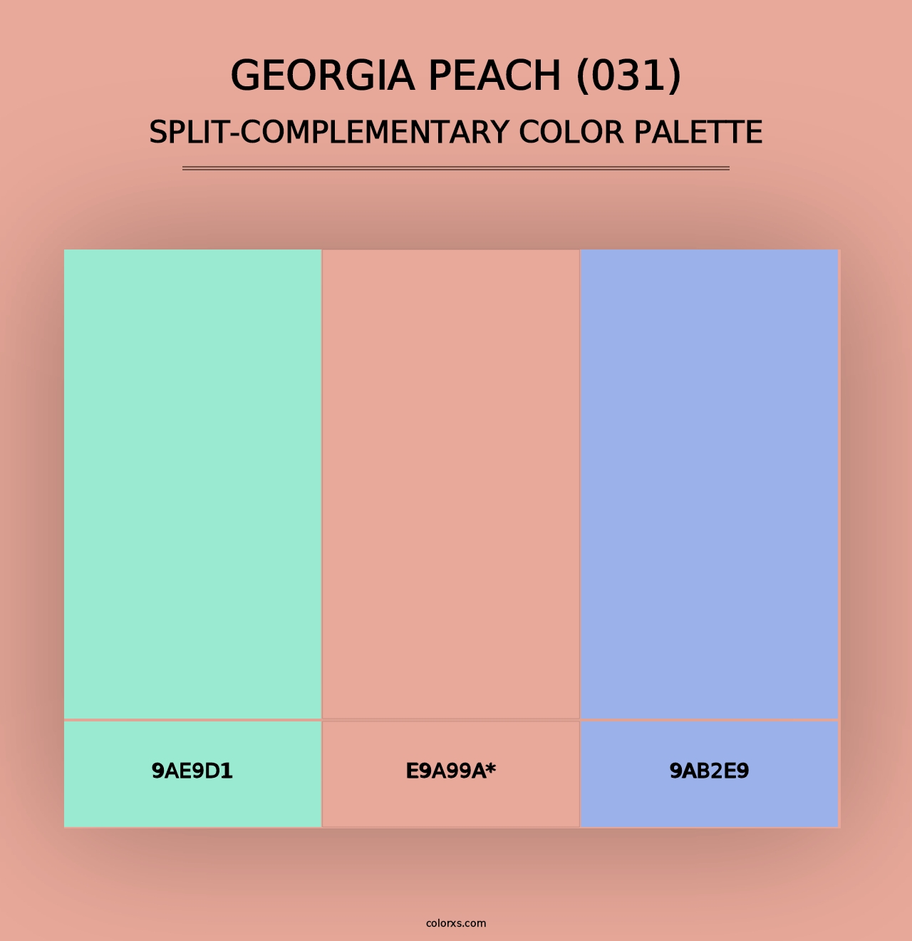 Georgia Peach (031) - Split-Complementary Color Palette