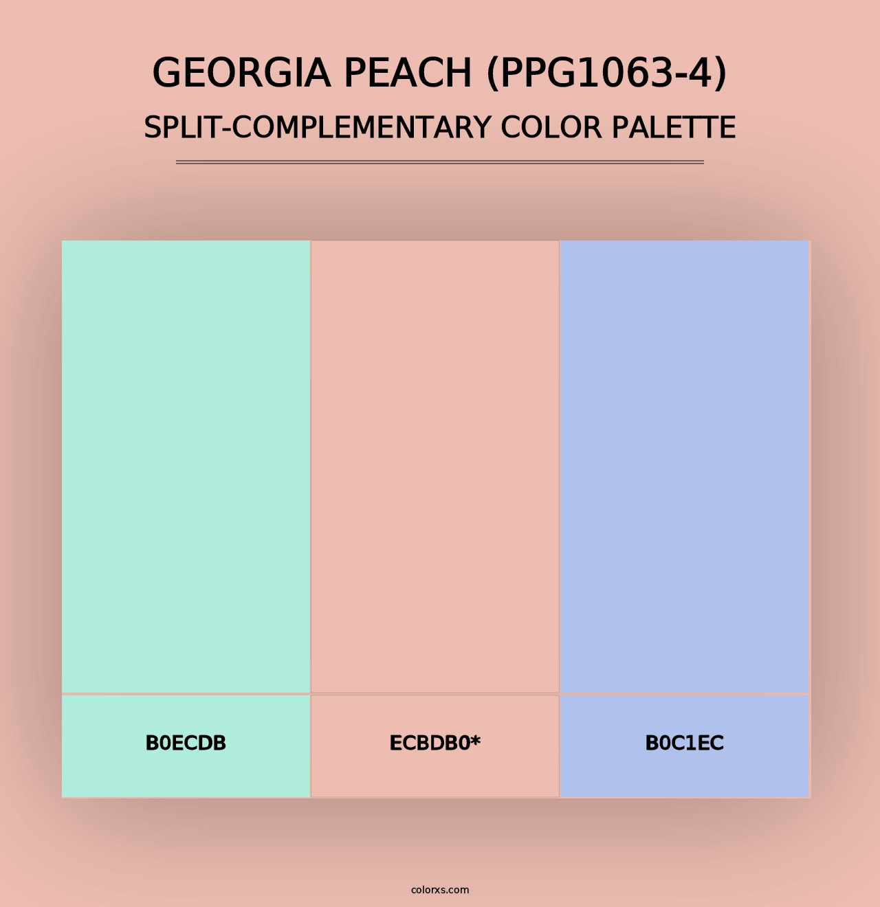 Georgia Peach (PPG1063-4) - Split-Complementary Color Palette