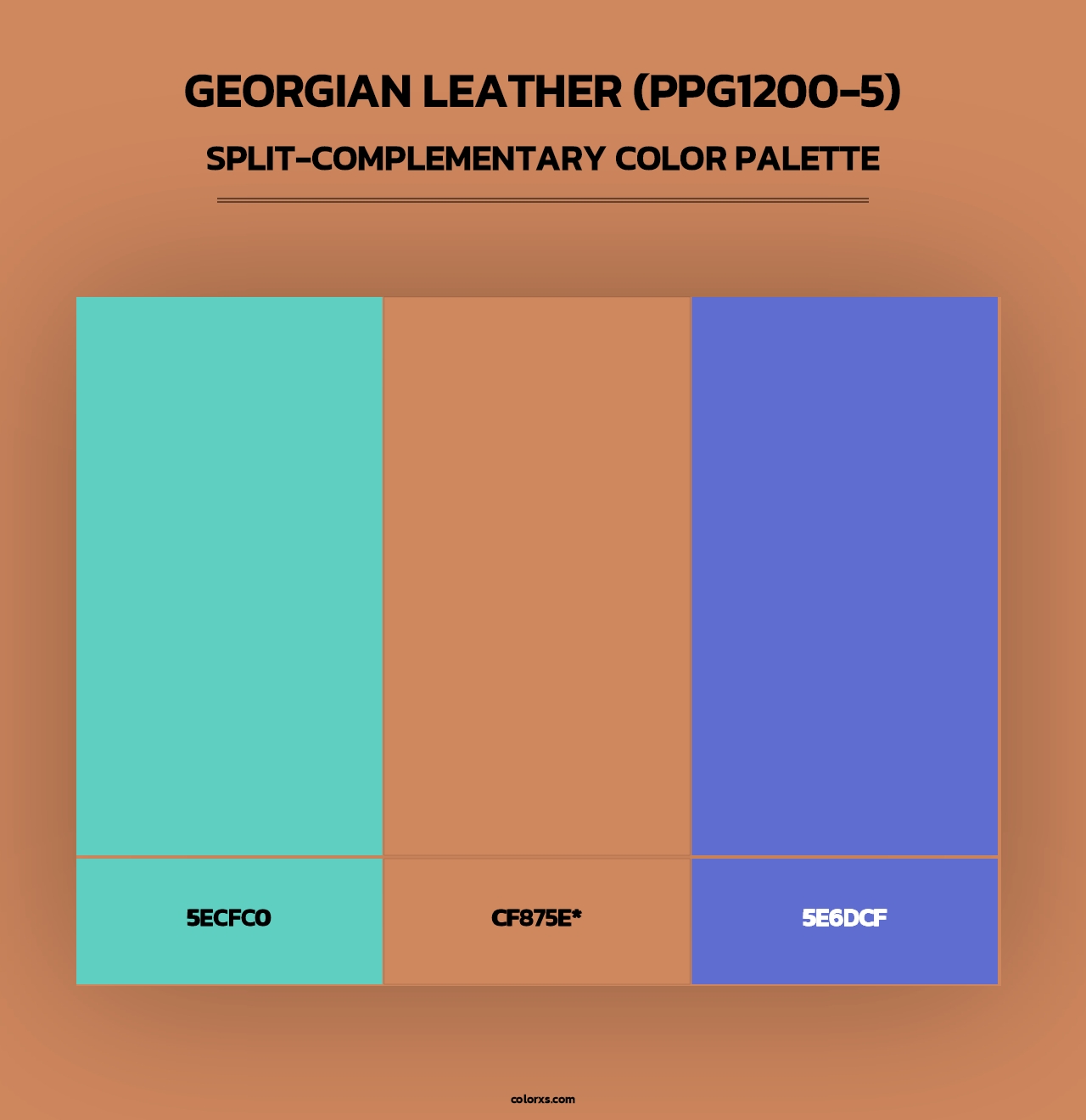 Georgian Leather (PPG1200-5) - Split-Complementary Color Palette