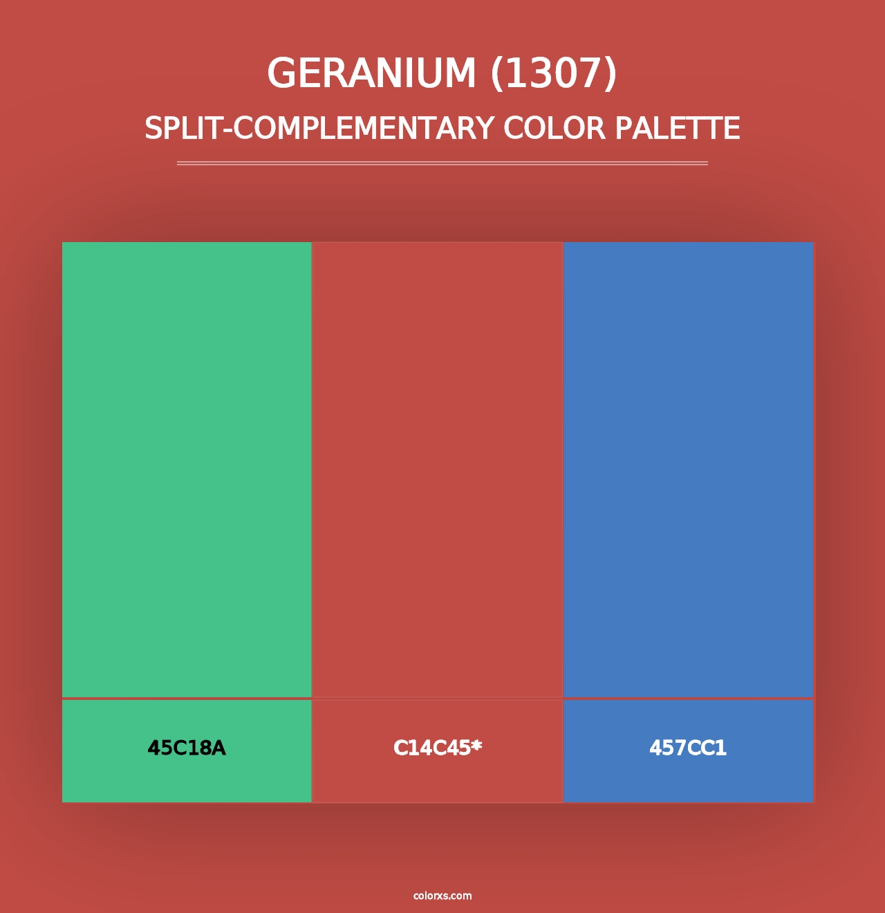 Geranium (1307) - Split-Complementary Color Palette