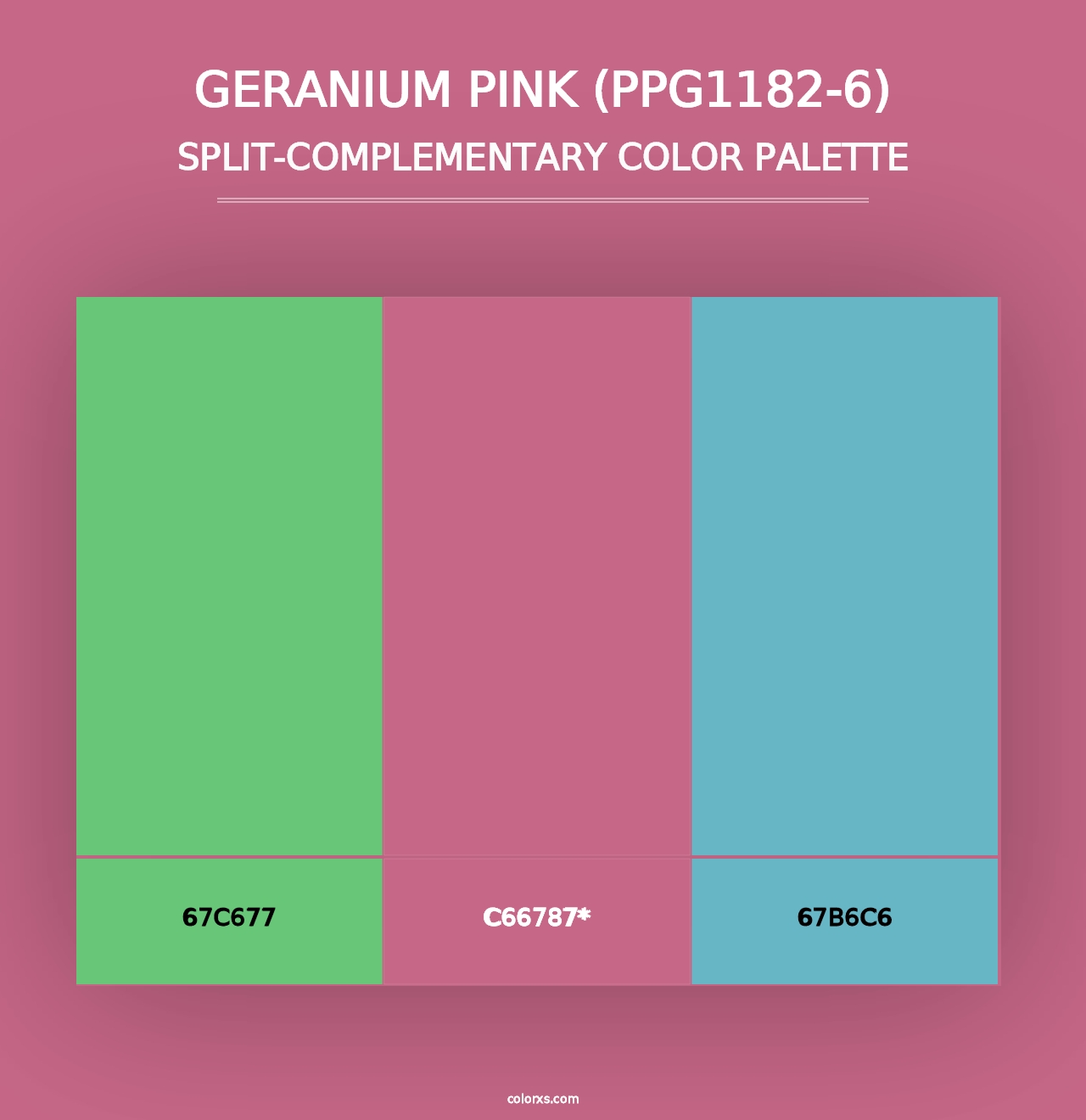 Geranium Pink (PPG1182-6) - Split-Complementary Color Palette