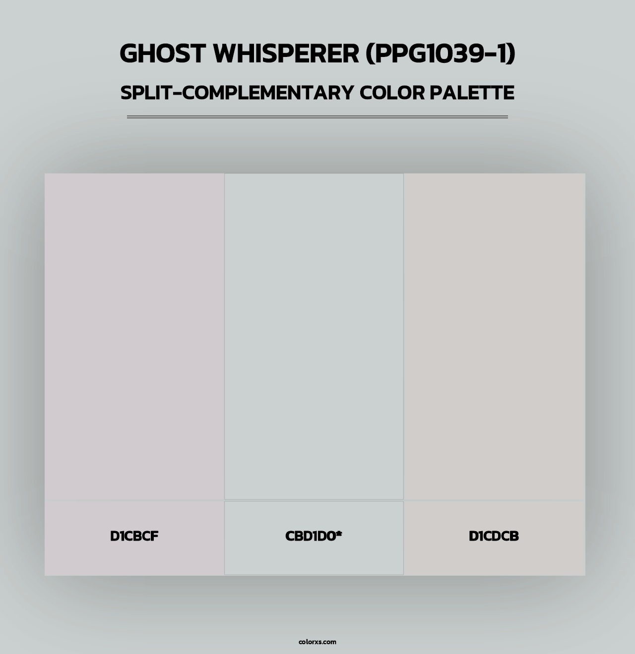 Ghost Whisperer (PPG1039-1) - Split-Complementary Color Palette