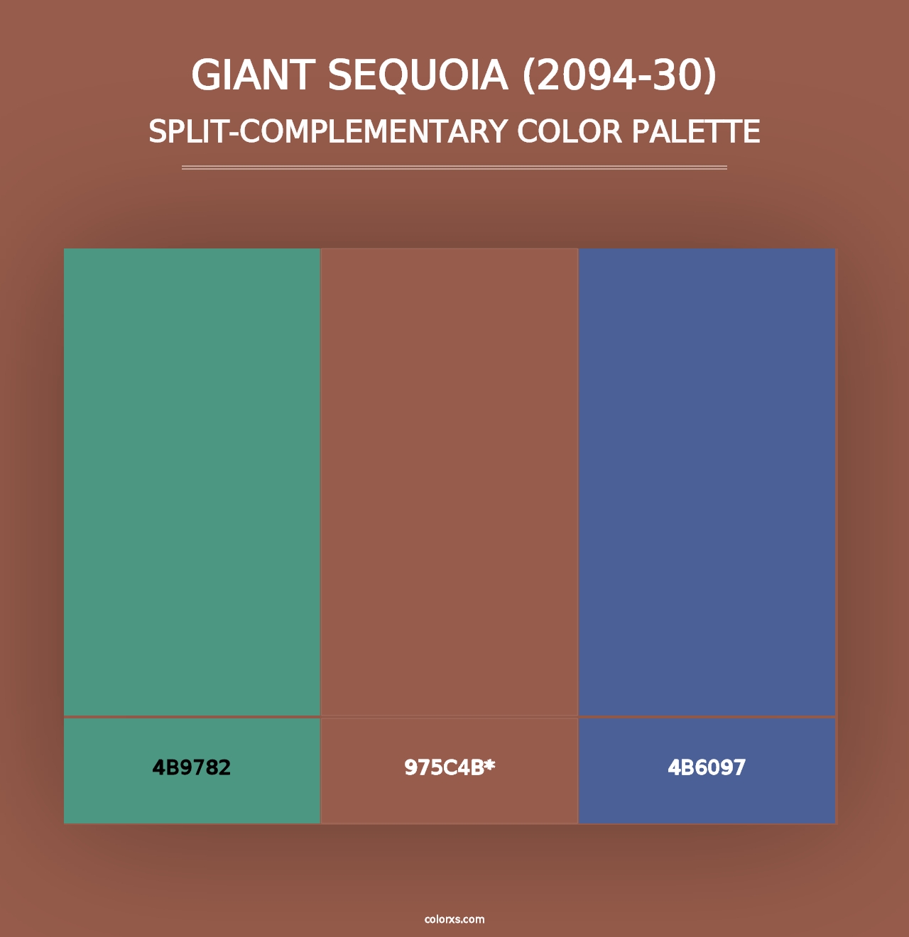 Giant Sequoia (2094-30) - Split-Complementary Color Palette