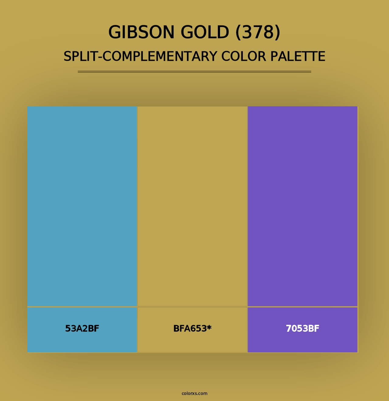 Gibson Gold (378) - Split-Complementary Color Palette