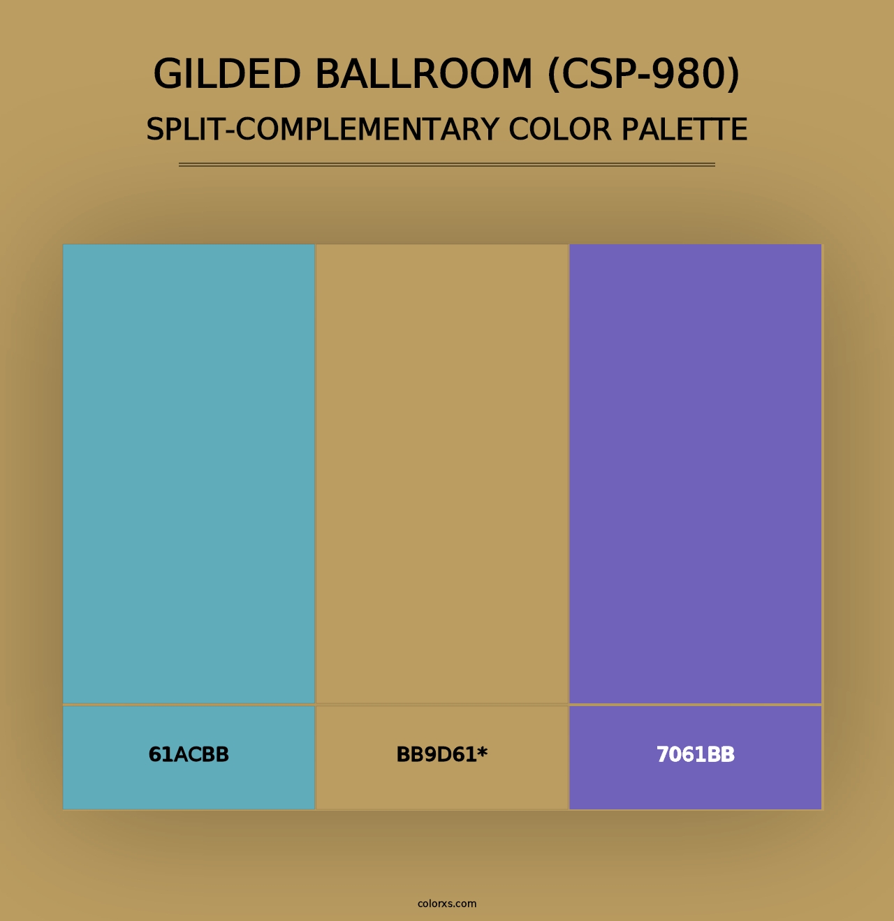 Gilded Ballroom (CSP-980) - Split-Complementary Color Palette