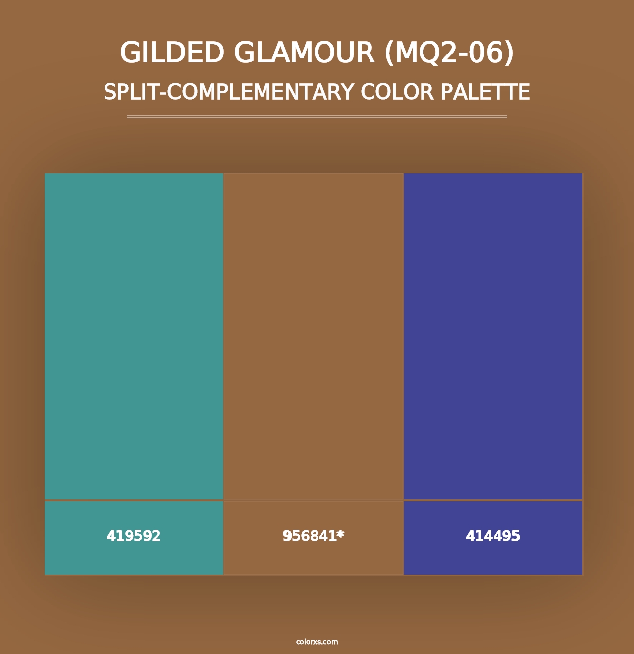 Gilded Glamour (MQ2-06) - Split-Complementary Color Palette