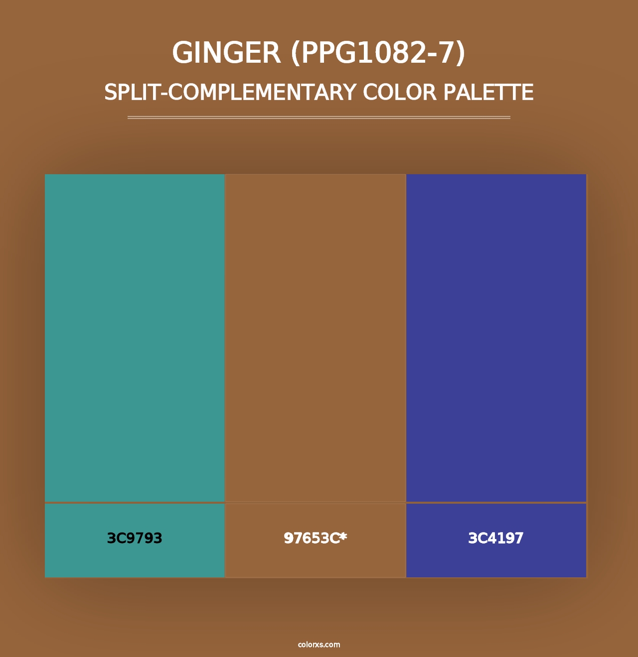 Ginger (PPG1082-7) - Split-Complementary Color Palette