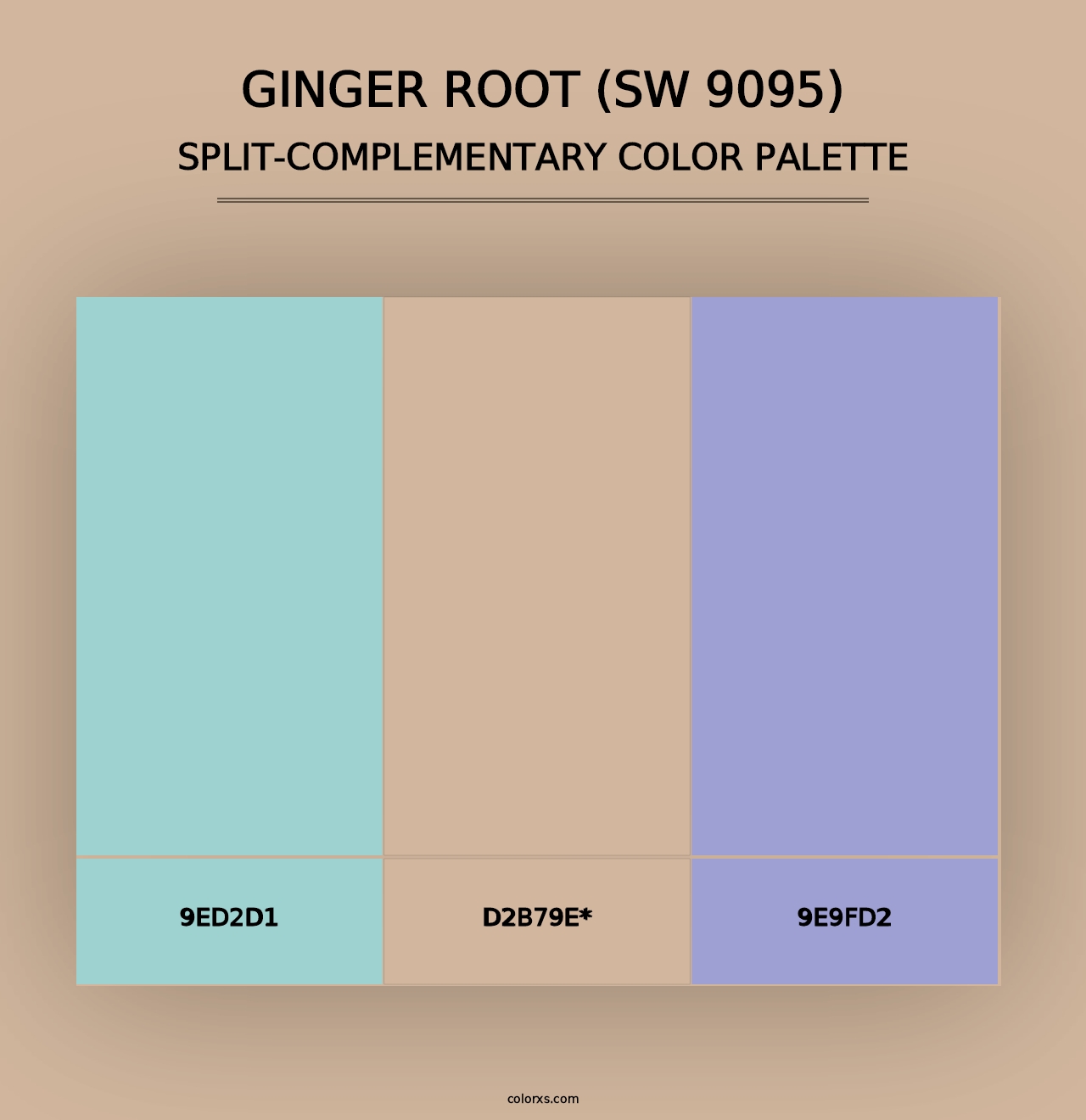 Ginger Root (SW 9095) - Split-Complementary Color Palette