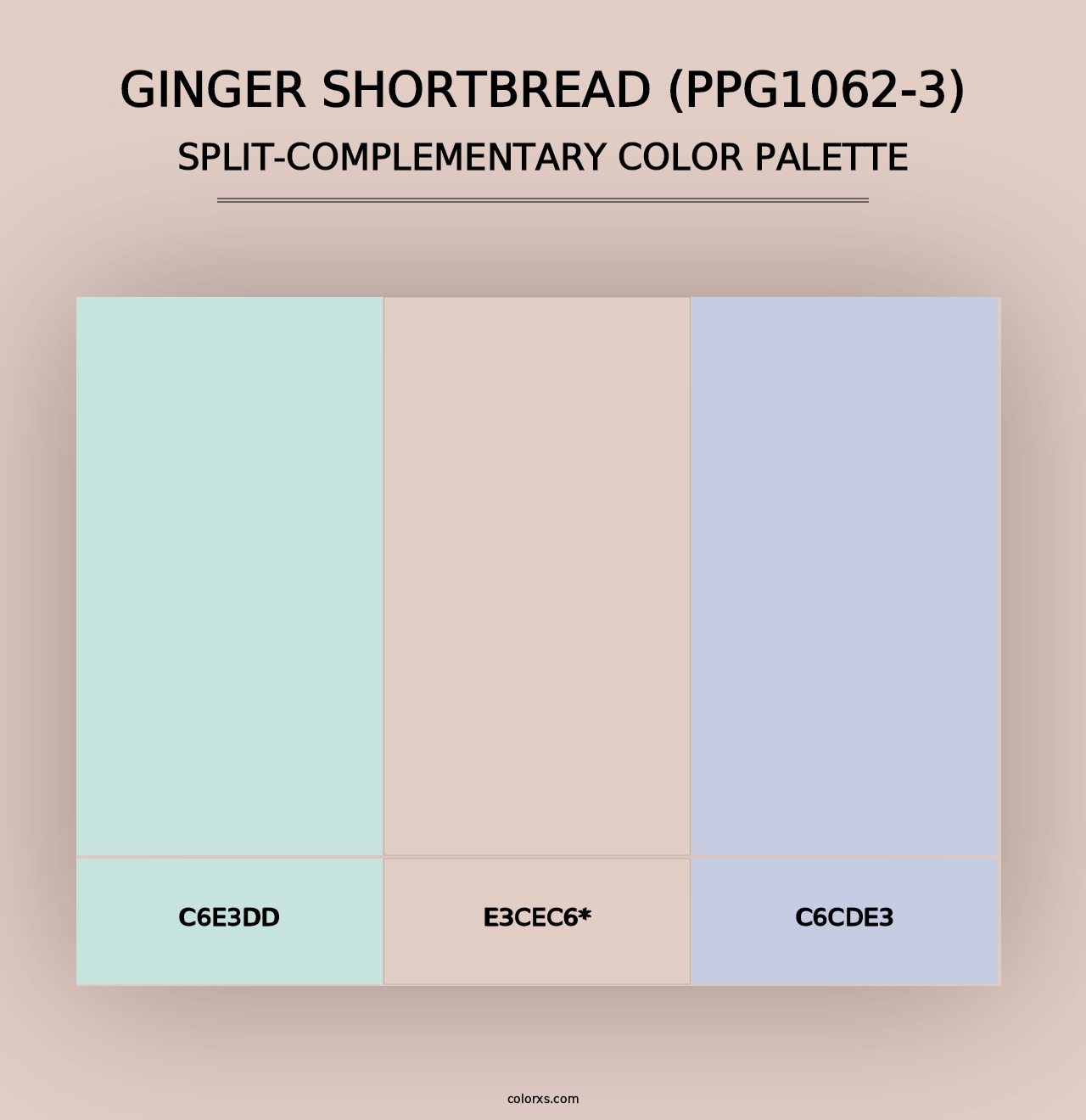 Ginger Shortbread (PPG1062-3) - Split-Complementary Color Palette