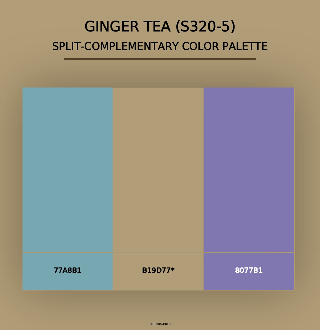 Ginger Tea (S320-5) - Split-Complementary Color Palette