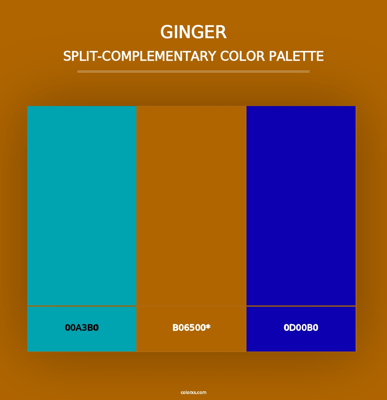 Ginger - Split-Complementary Color Palette