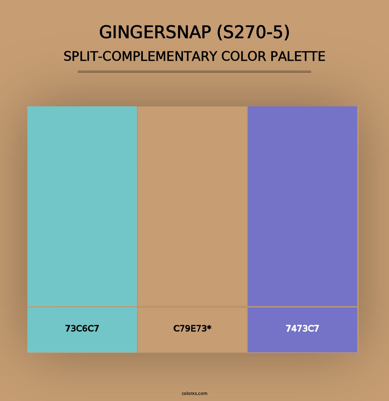 Gingersnap (S270-5) - Split-Complementary Color Palette