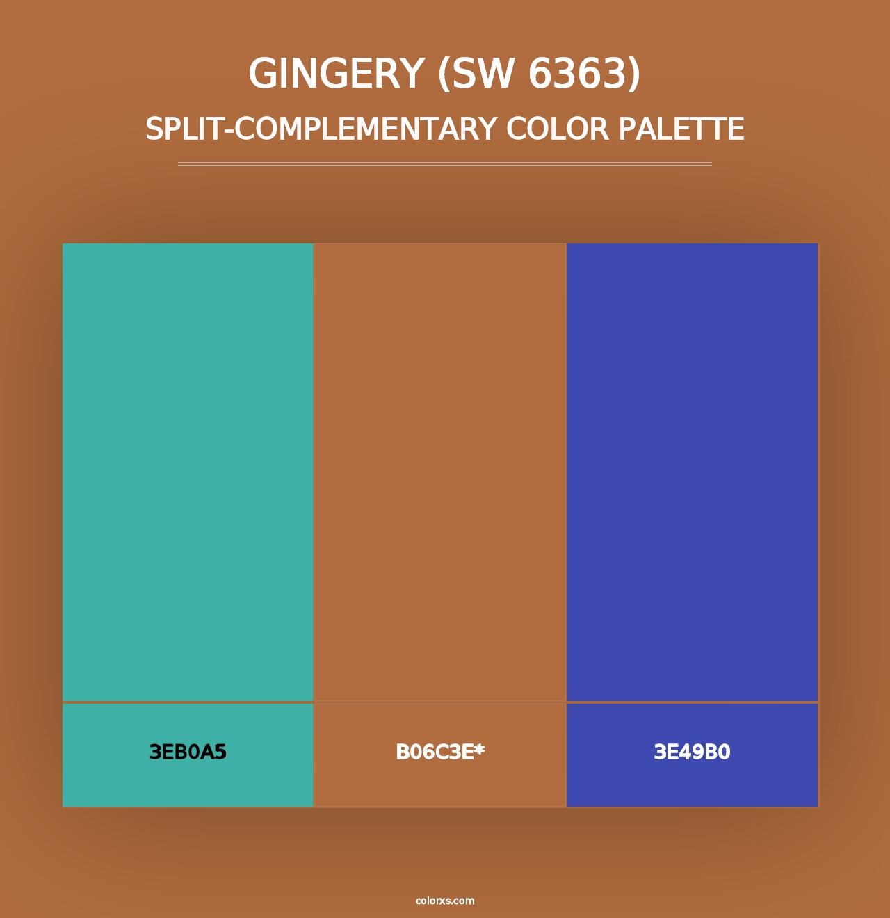 Gingery (SW 6363) - Split-Complementary Color Palette