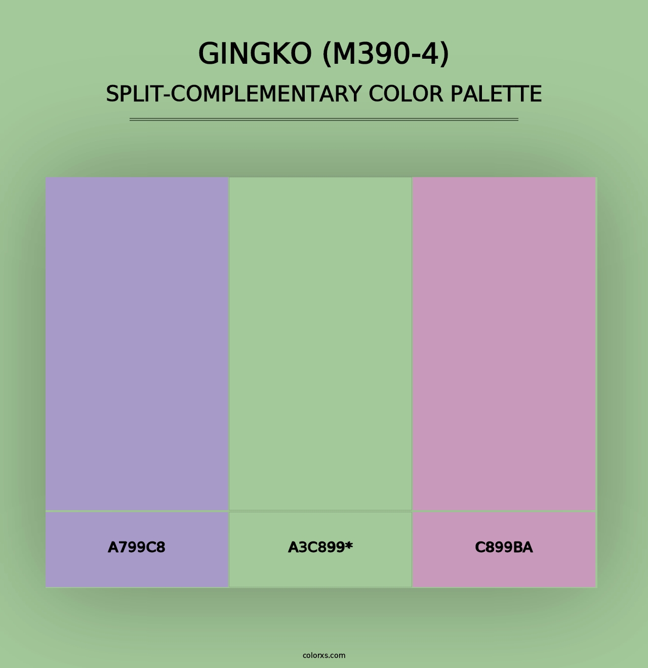 Gingko (M390-4) - Split-Complementary Color Palette