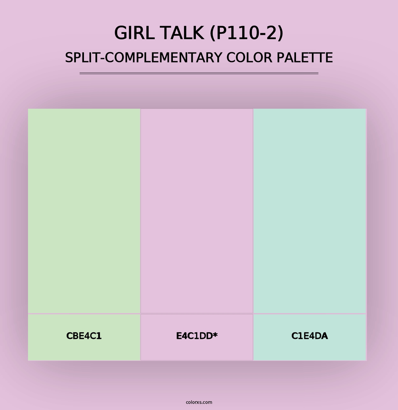 Girl Talk (P110-2) - Split-Complementary Color Palette