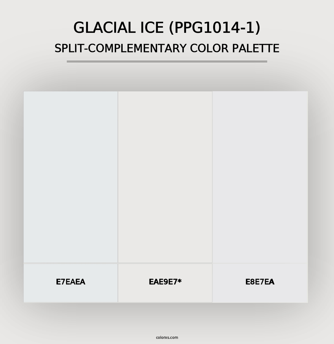 Glacial Ice (PPG1014-1) - Split-Complementary Color Palette