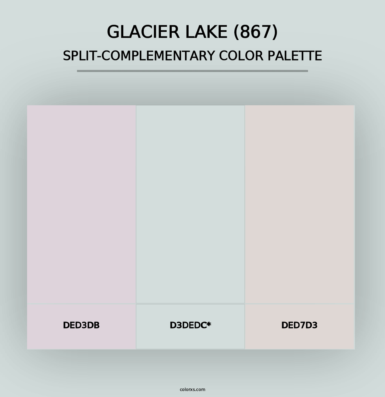 Glacier Lake (867) - Split-Complementary Color Palette