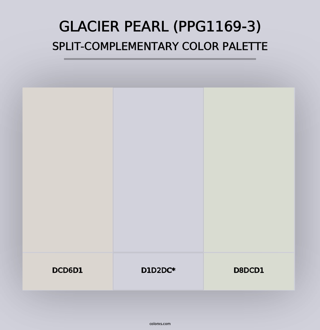 Glacier Pearl (PPG1169-3) - Split-Complementary Color Palette