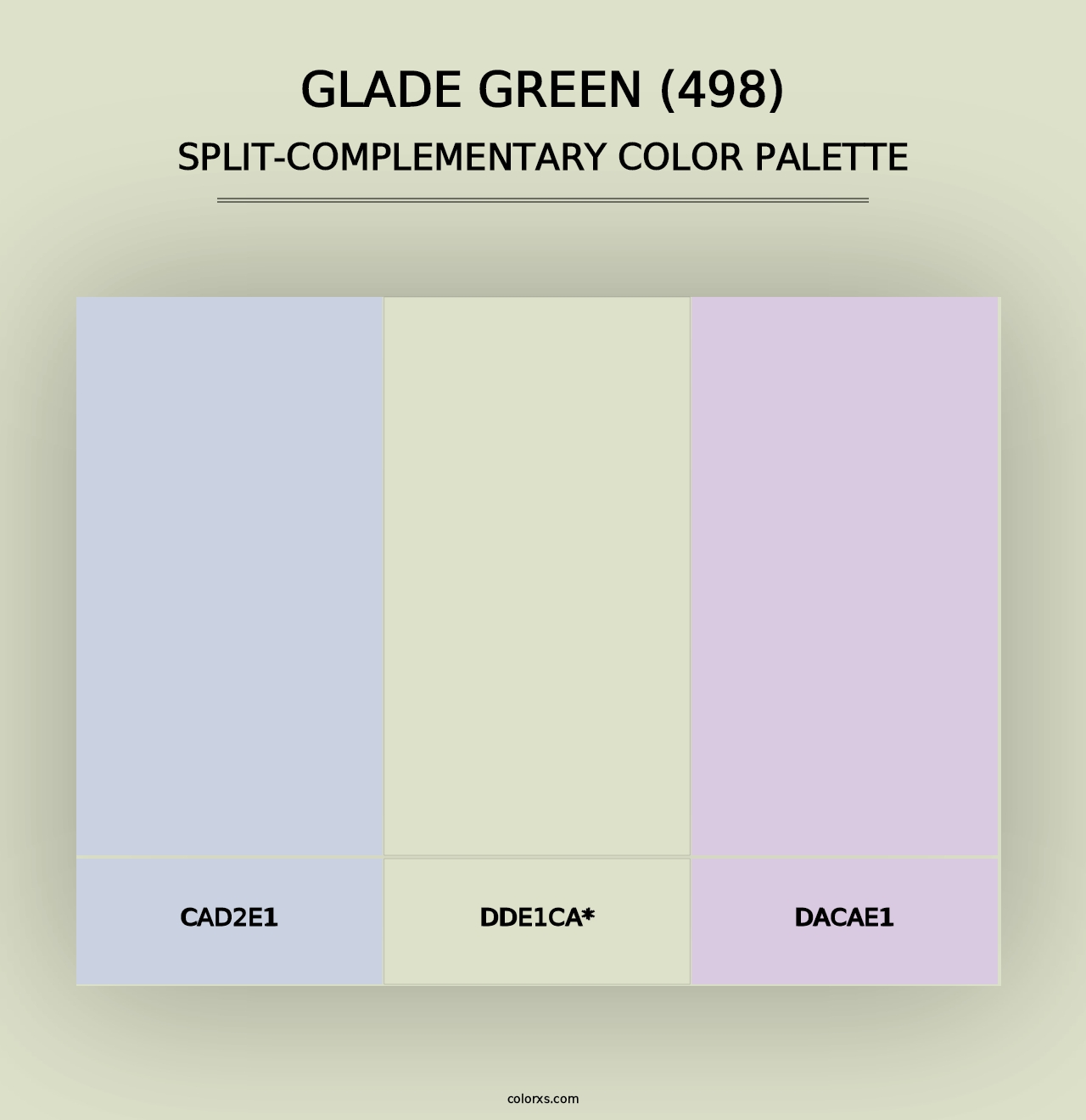 Glade Green (498) - Split-Complementary Color Palette