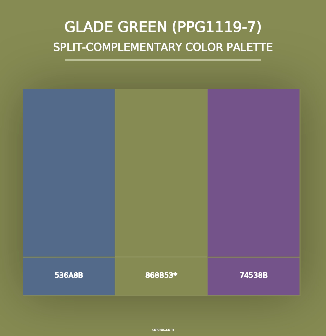 Glade Green (PPG1119-7) - Split-Complementary Color Palette