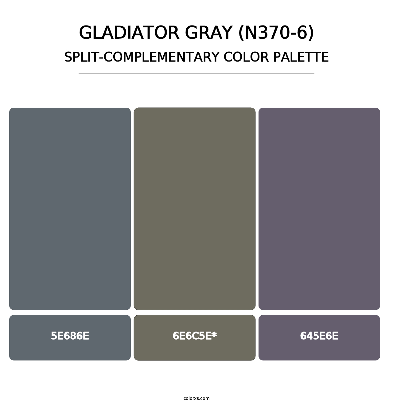 Gladiator Gray (N370-6) - Split-Complementary Color Palette