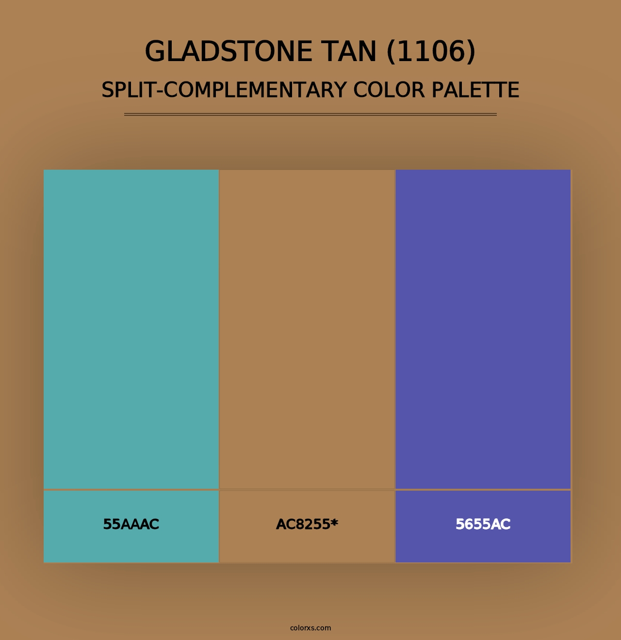 Gladstone Tan (1106) - Split-Complementary Color Palette