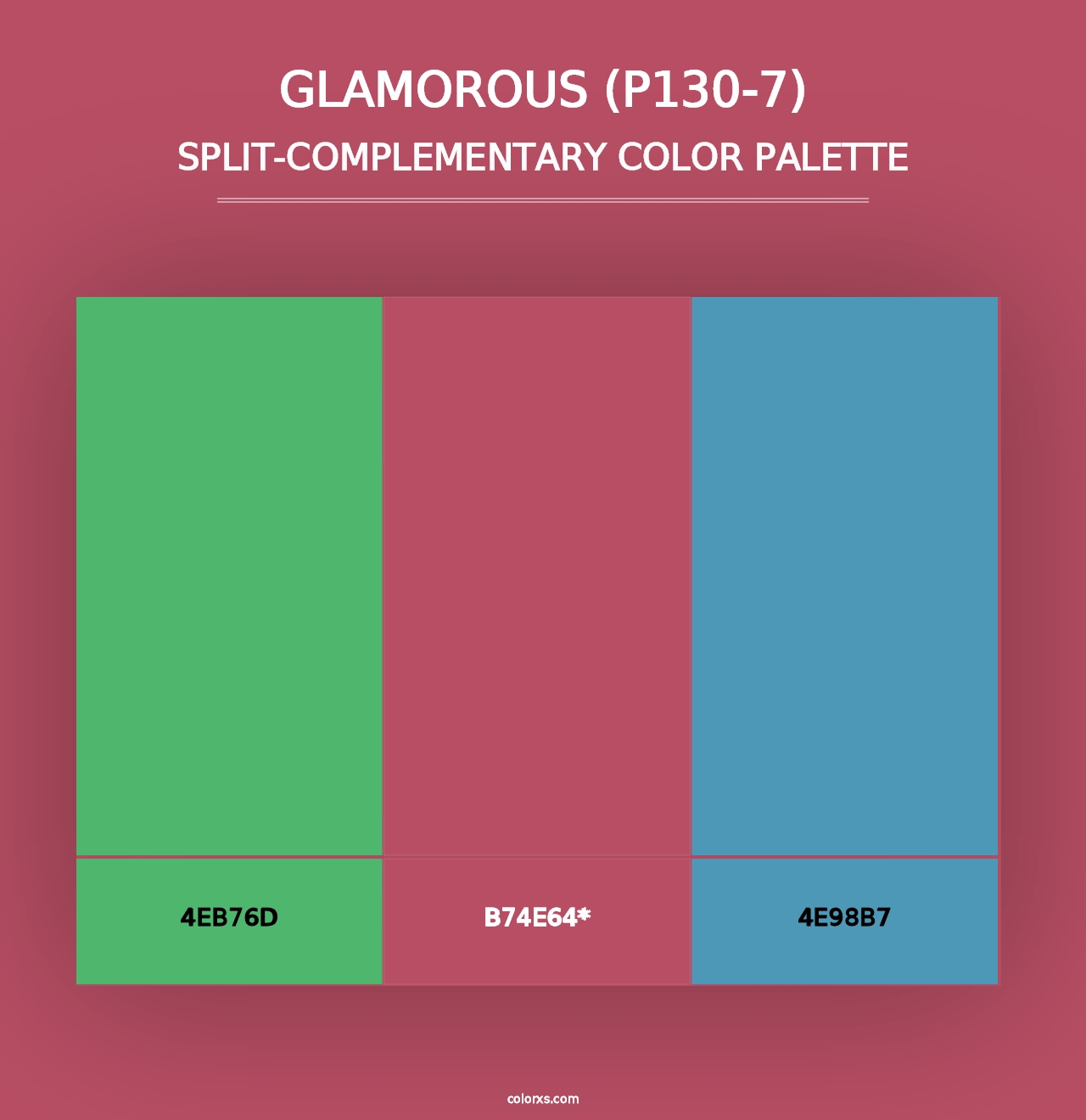 Glamorous (P130-7) - Split-Complementary Color Palette