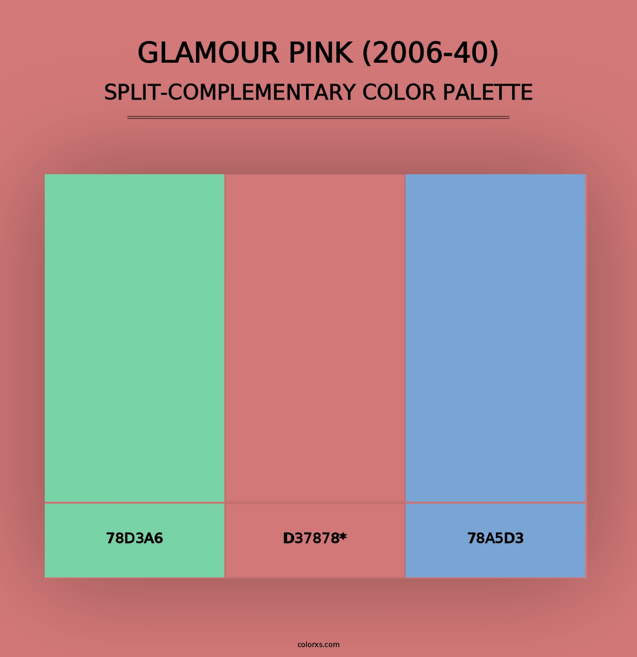 Glamour Pink (2006-40) - Split-Complementary Color Palette