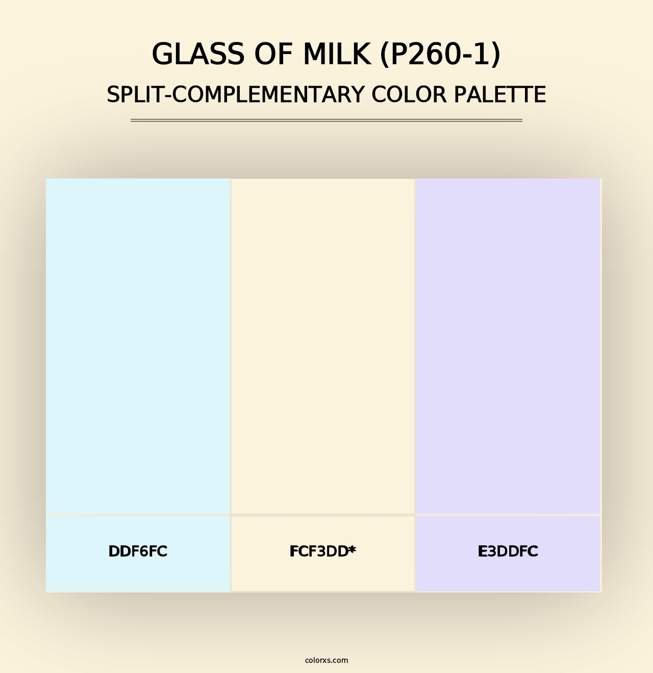 Glass Of Milk (P260-1) - Split-Complementary Color Palette