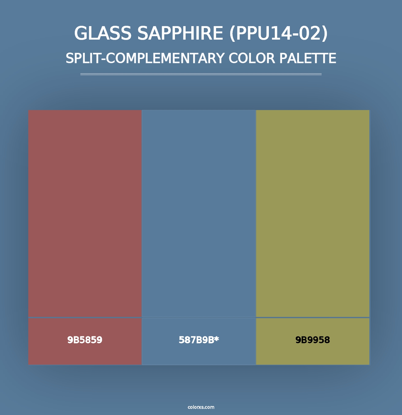 Glass Sapphire (PPU14-02) - Split-Complementary Color Palette