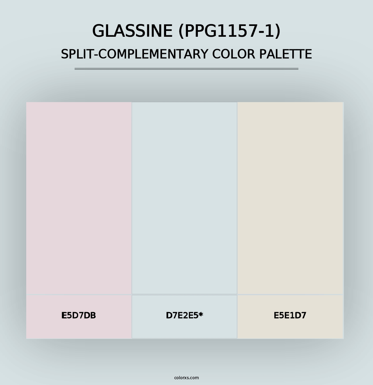 Glassine (PPG1157-1) - Split-Complementary Color Palette