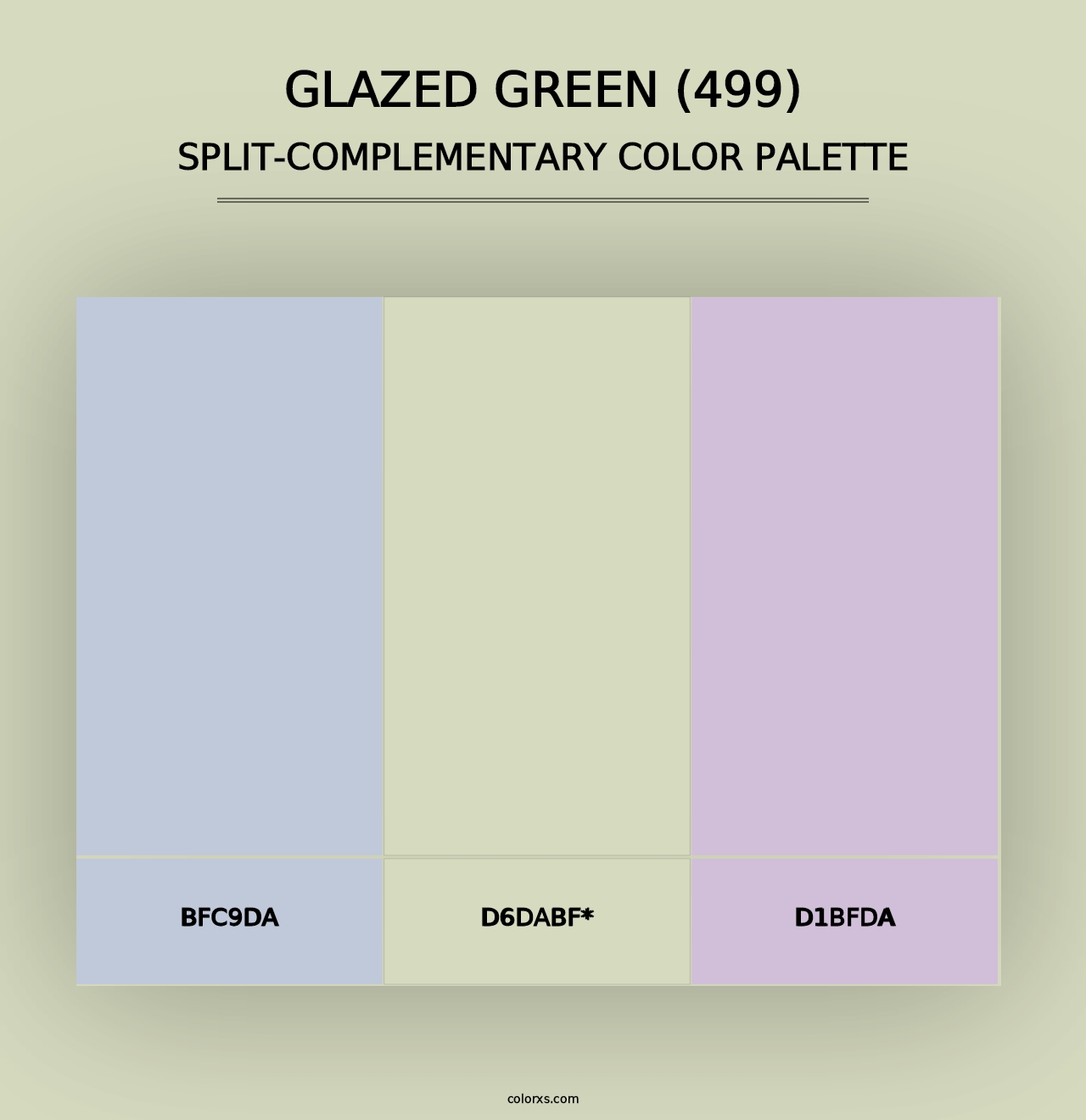 Glazed Green (499) - Split-Complementary Color Palette