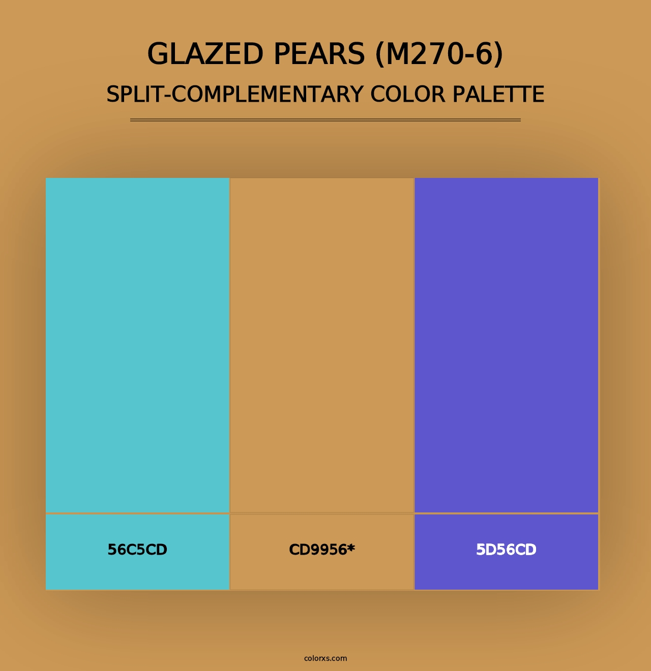 Glazed Pears (M270-6) - Split-Complementary Color Palette