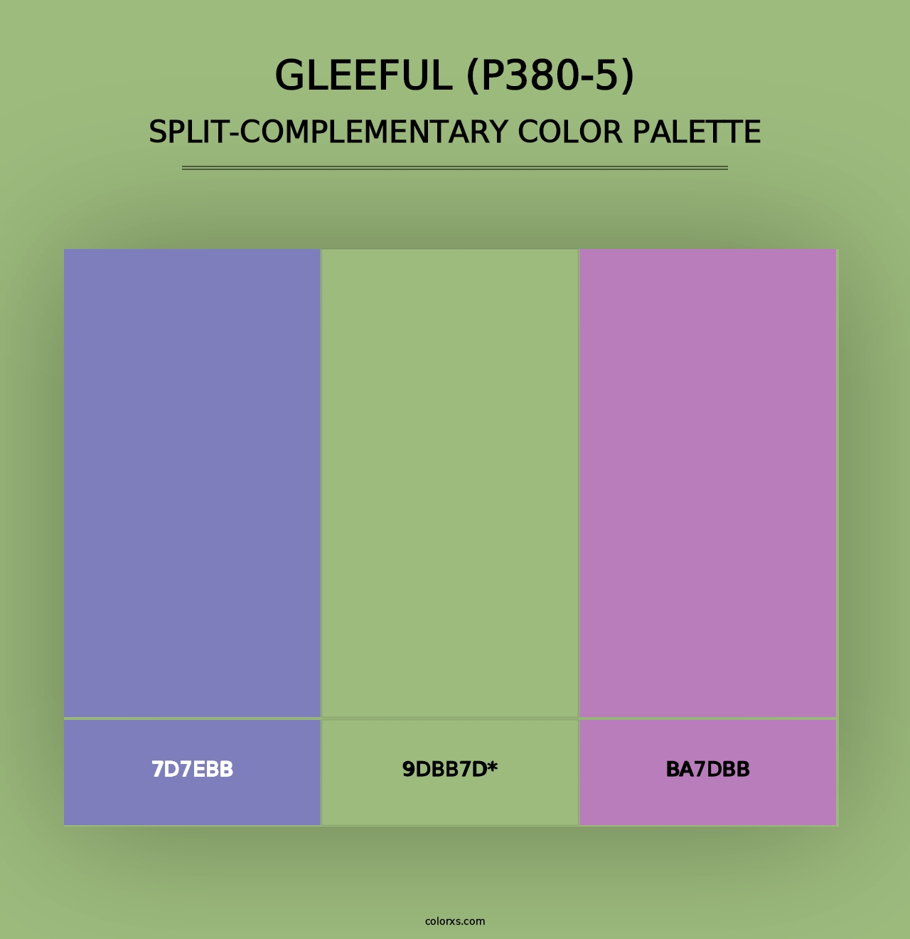 Gleeful (P380-5) - Split-Complementary Color Palette