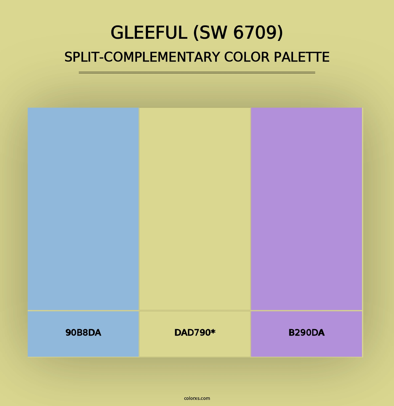 Gleeful (SW 6709) - Split-Complementary Color Palette