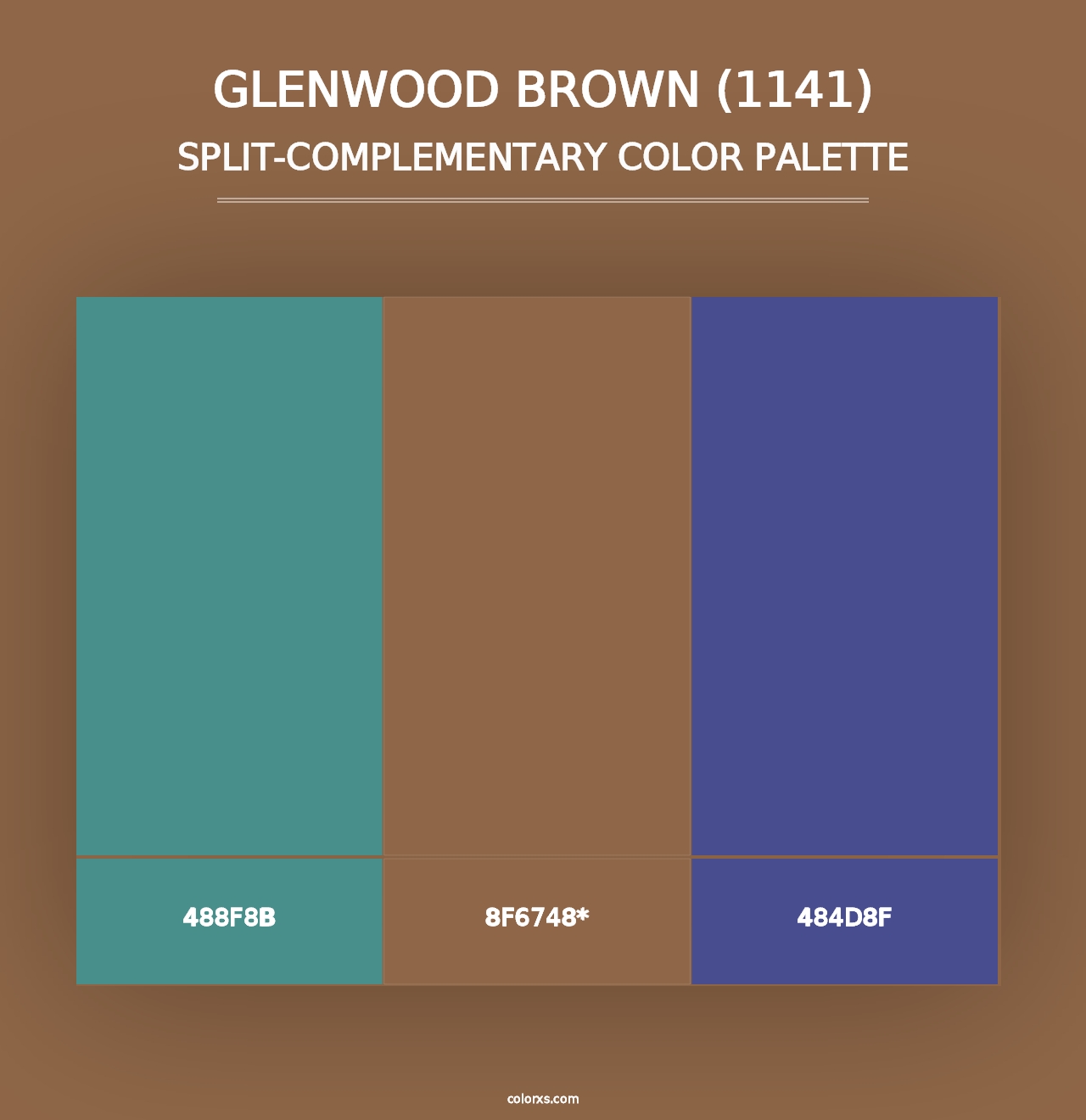 Glenwood Brown (1141) - Split-Complementary Color Palette