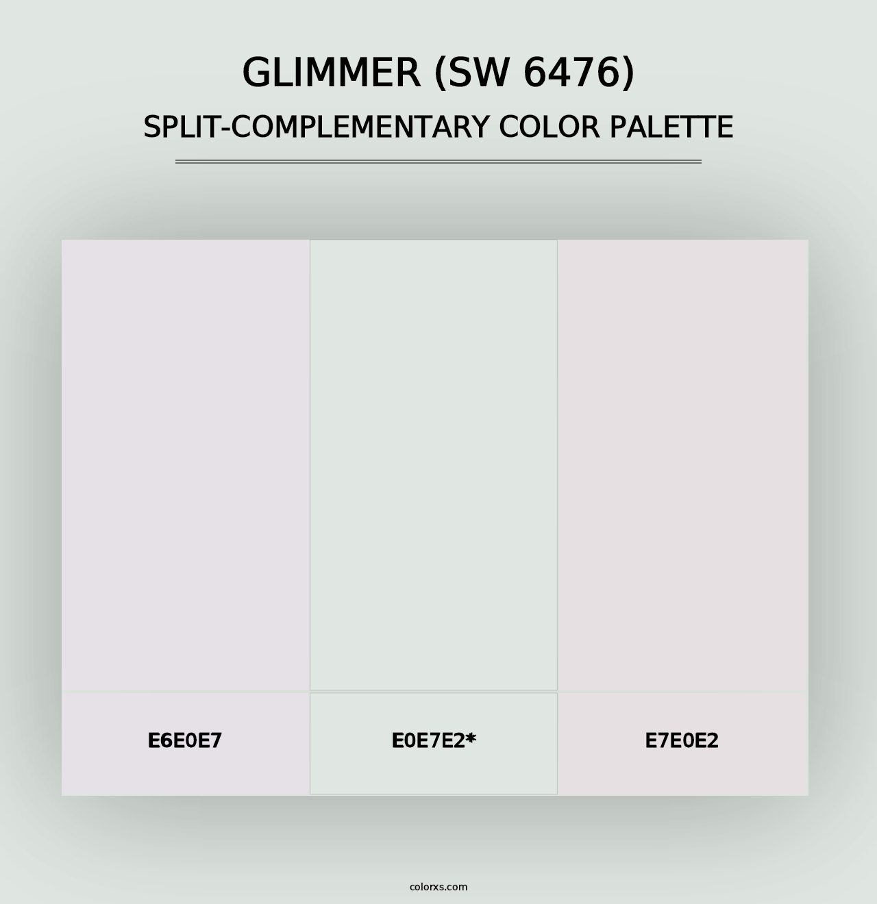 Glimmer (SW 6476) - Split-Complementary Color Palette