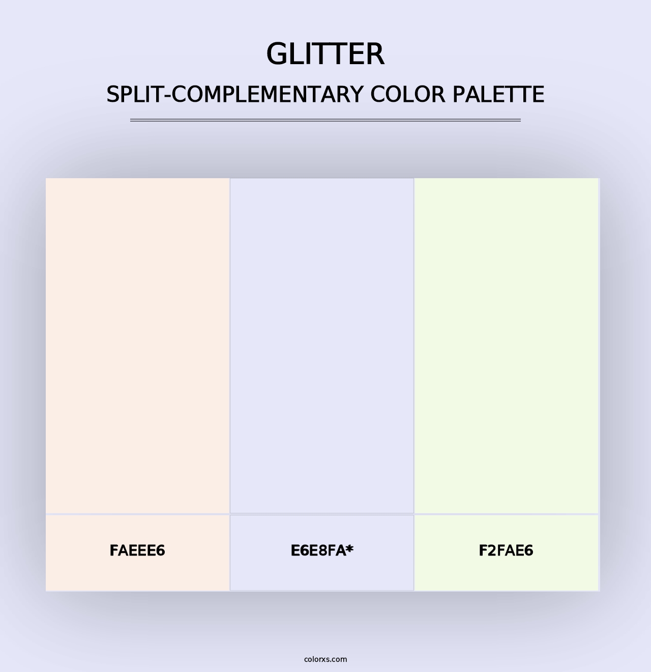 Glitter - Split-Complementary Color Palette