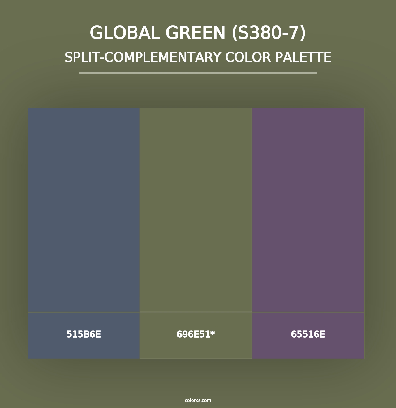 Global Green (S380-7) - Split-Complementary Color Palette