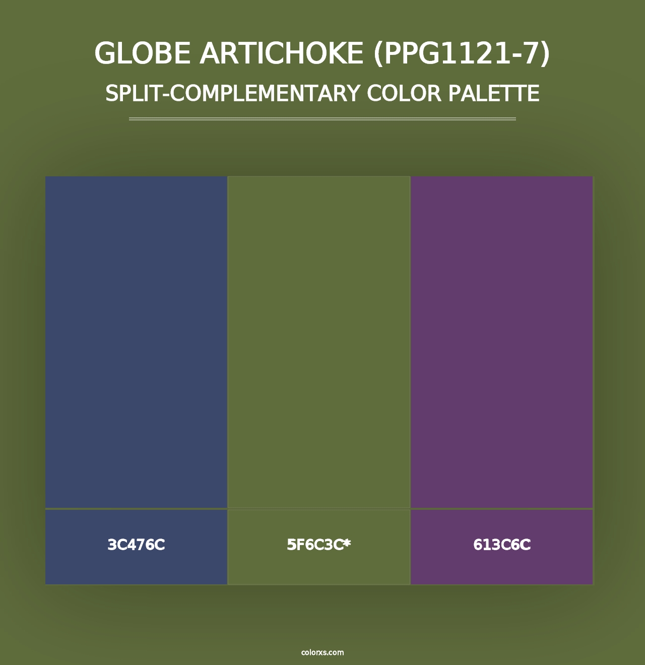 Globe Artichoke (PPG1121-7) - Split-Complementary Color Palette