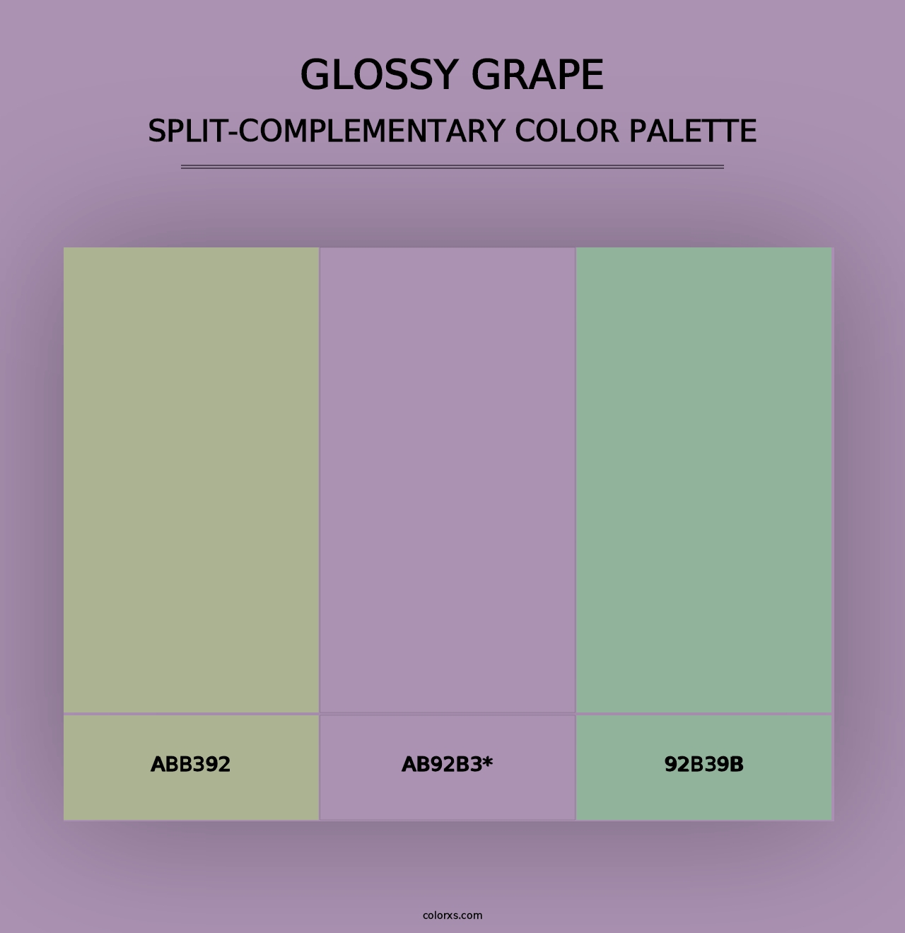 Glossy Grape - Split-Complementary Color Palette