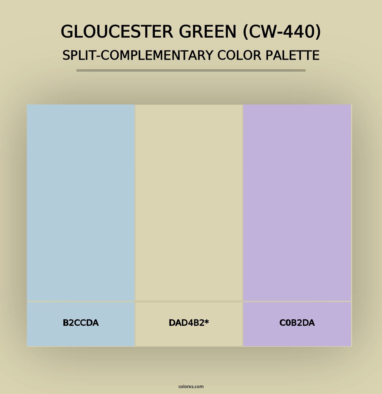 Gloucester Green (CW-440) - Split-Complementary Color Palette