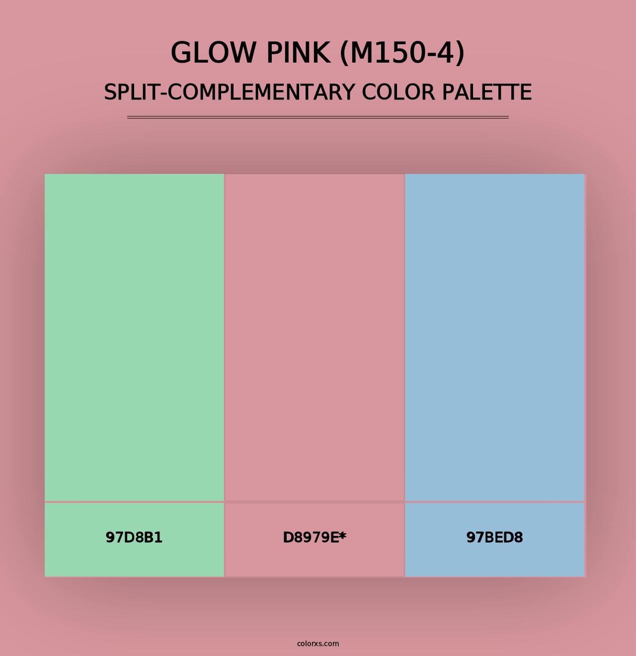 Glow Pink (M150-4) - Split-Complementary Color Palette