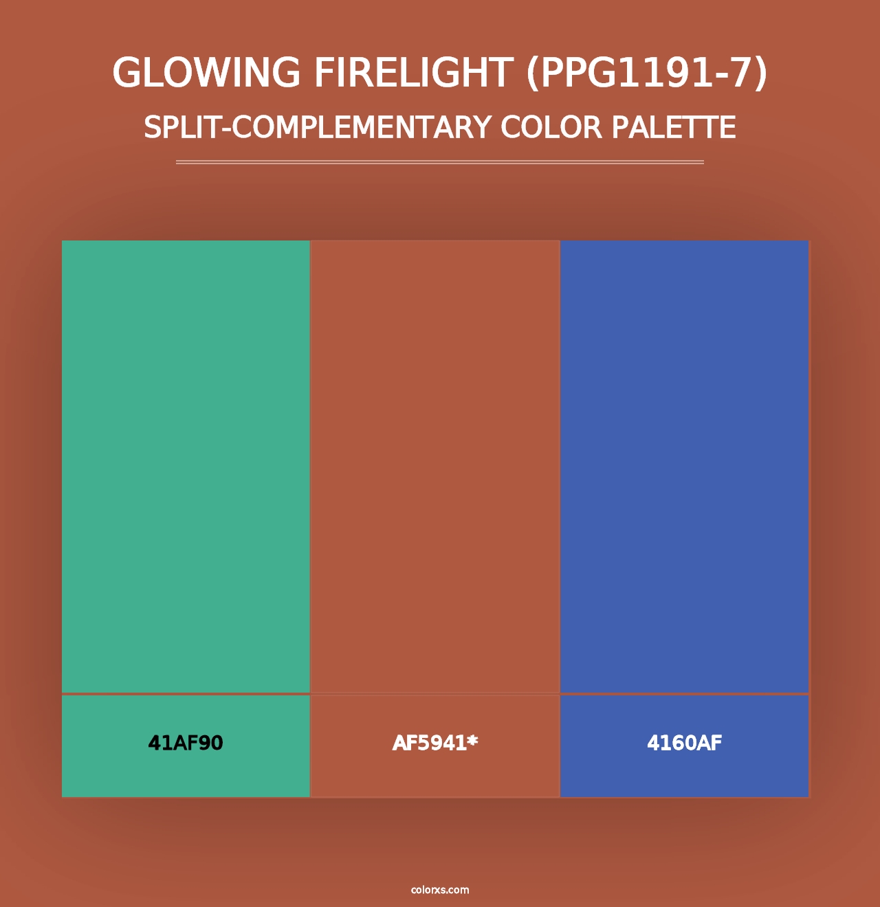 Glowing Firelight (PPG1191-7) - Split-Complementary Color Palette