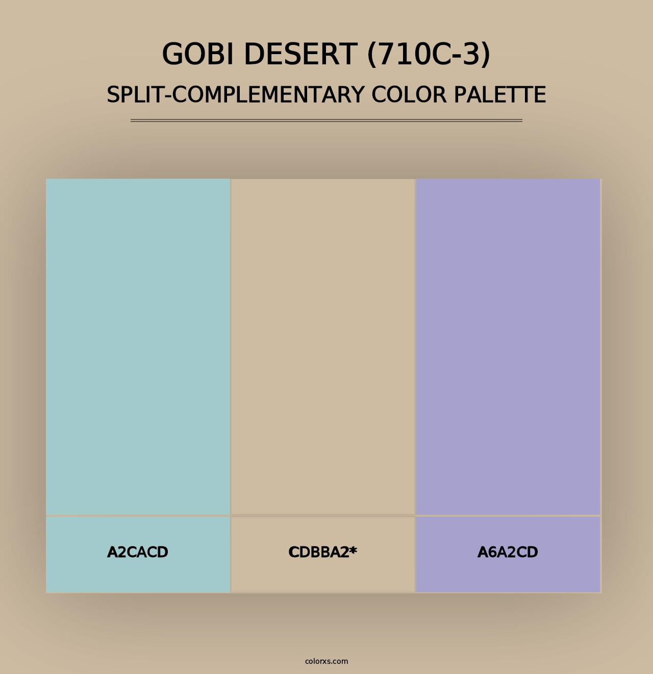 Gobi Desert (710C-3) - Split-Complementary Color Palette