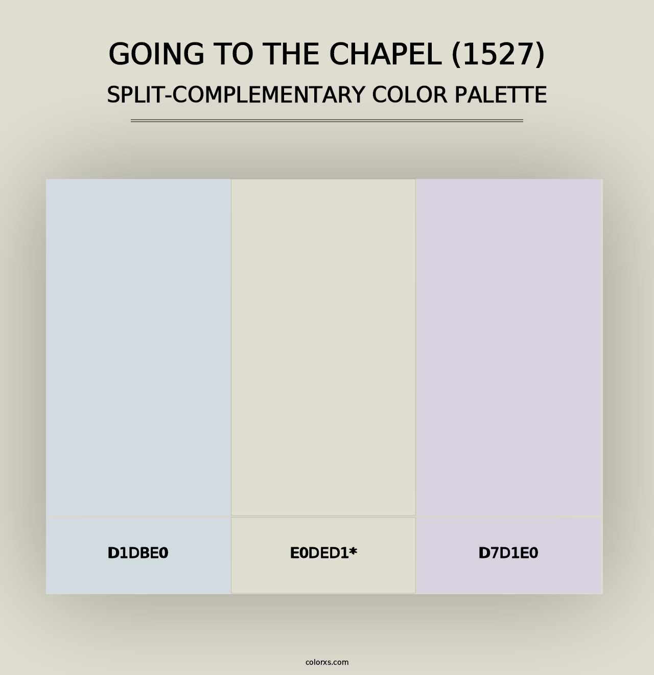 Going to the Chapel (1527) - Split-Complementary Color Palette