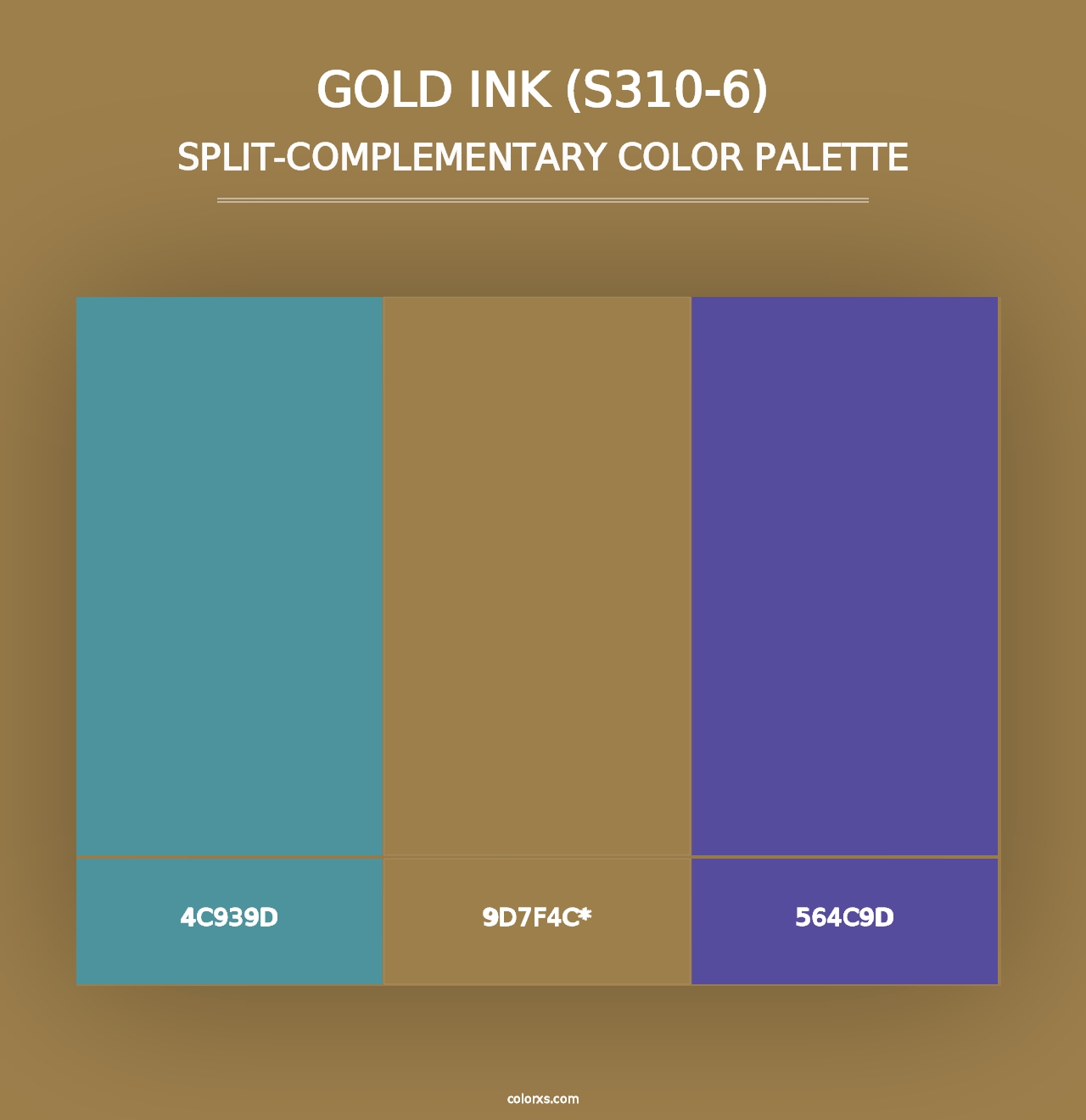 Gold Ink (S310-6) - Split-Complementary Color Palette