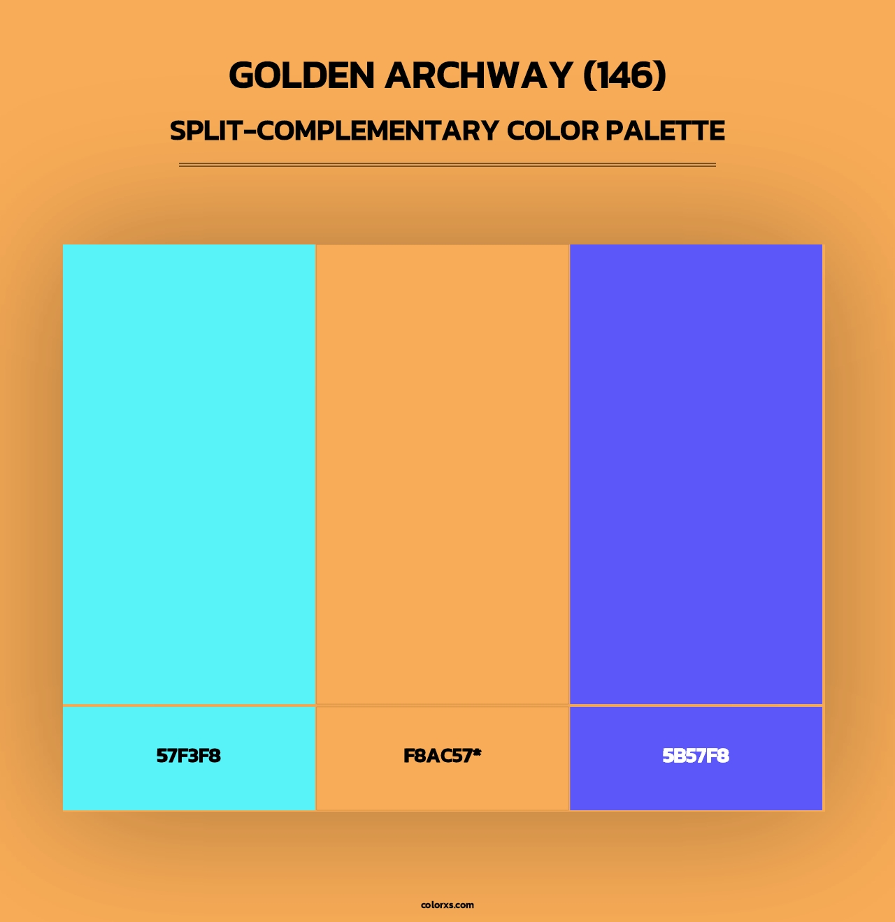 Golden Archway (146) - Split-Complementary Color Palette