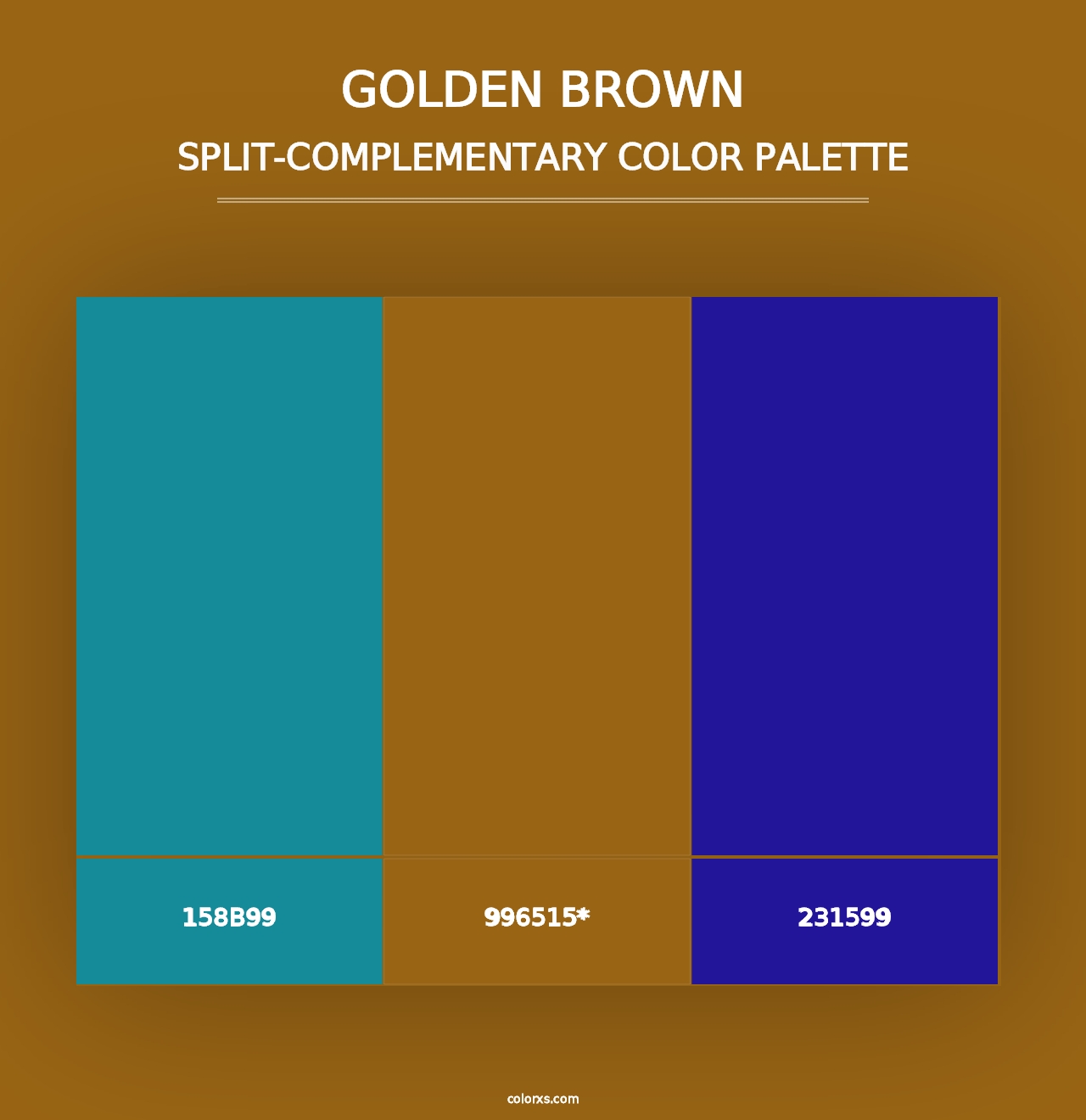 Golden brown - Split-Complementary Color Palette