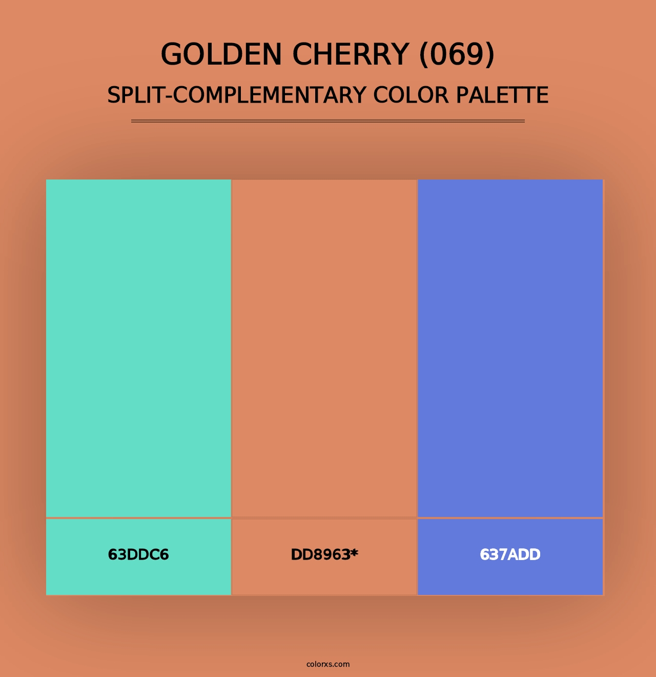 Golden Cherry (069) - Split-Complementary Color Palette